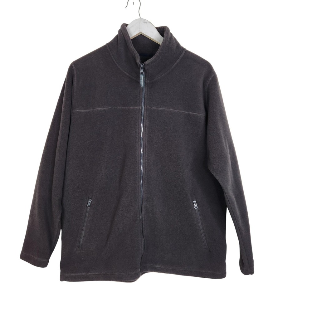 JAMES PRINGLE Jacket Mens Medium Gray‎ Fleece Full Zip Outdoors Warm Casual